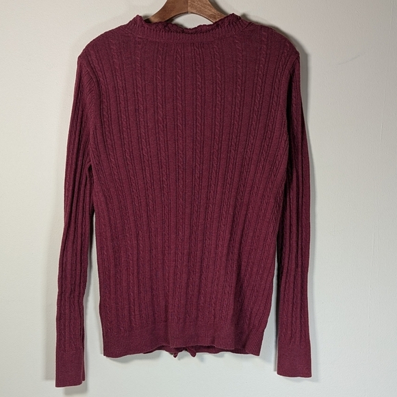 Eddie Bauer Burgundy Cardigan - Size: Medium (Tall) - Picture 3 of 6
